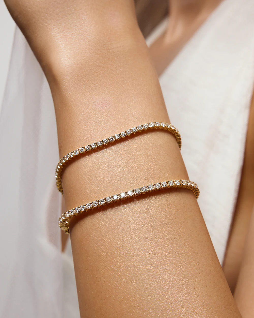 Tennis Bracelet - 18ct Gold - Image 5