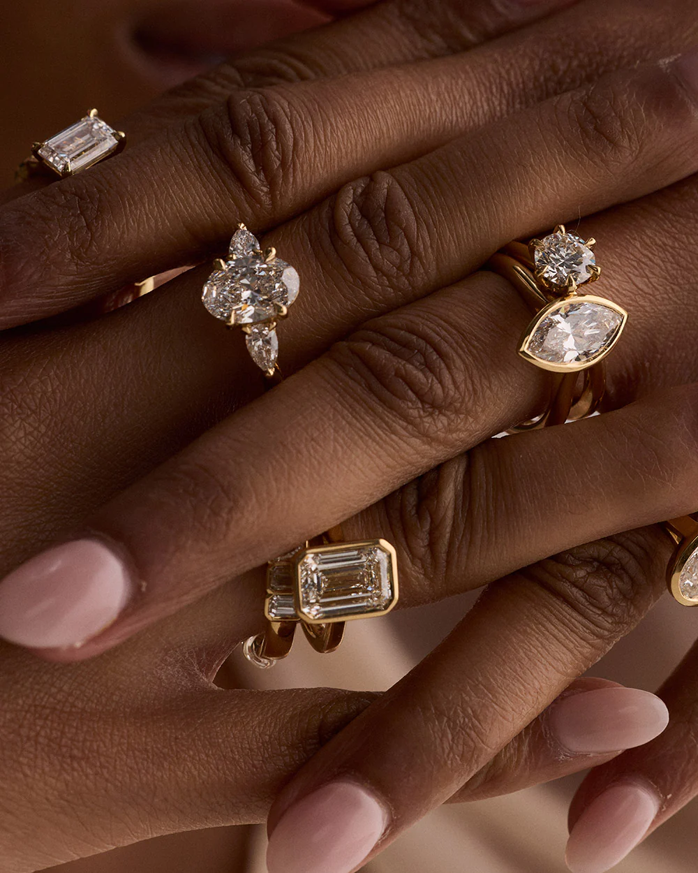 Aria 3.00ct Emerald Diamond Bezel Engagement Ring - Image 5