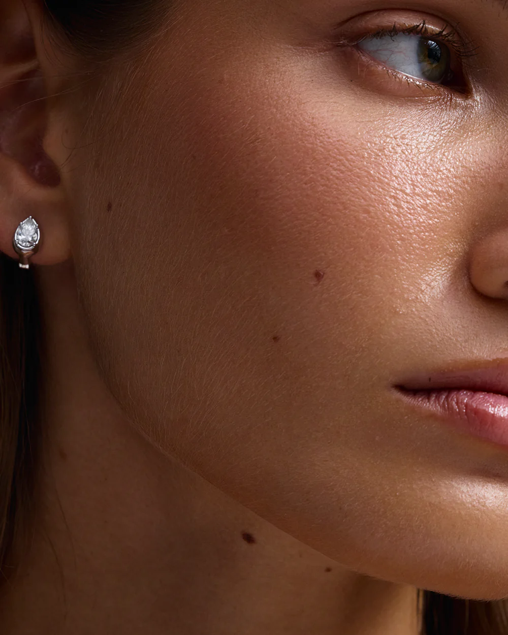 Cleo Pear Diamond Huggies - Image 27